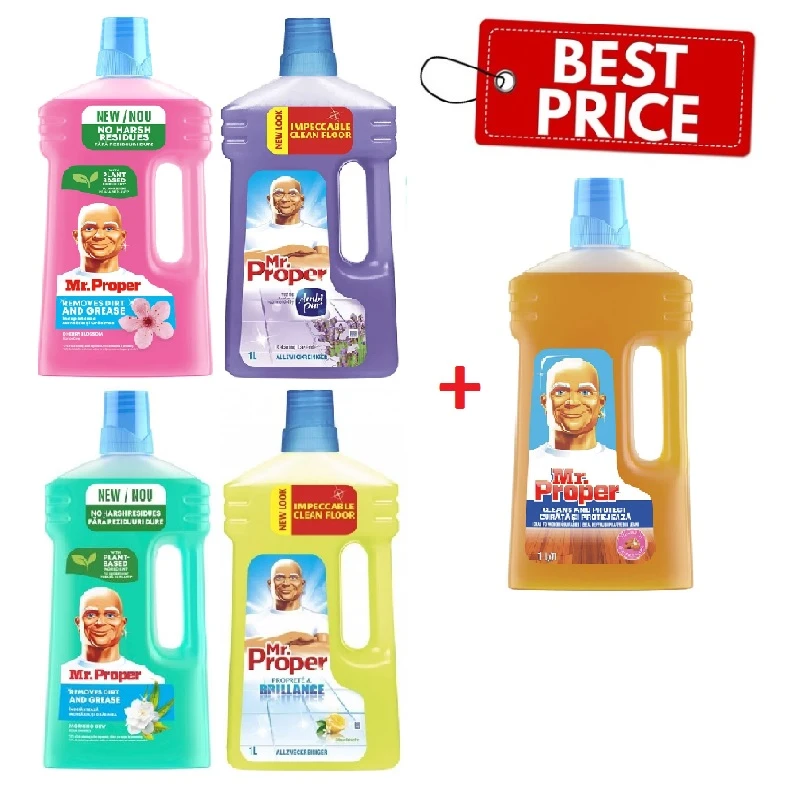 Pachet promo 5 X Solutie pardoseli Mr. Proper 1L  Diverse